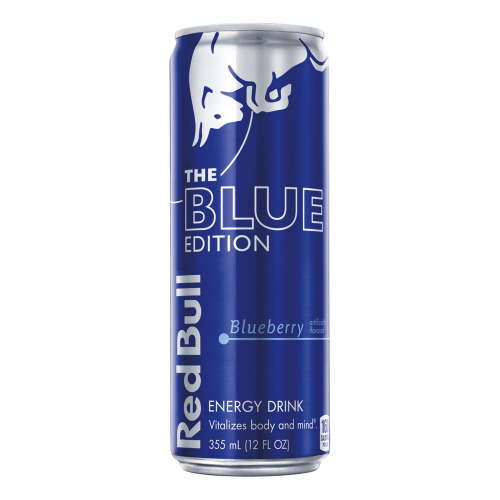 Red Bull Blue Edition Energy Drink, Blueberry, 114mg Caffeine, 12 fl oz Can