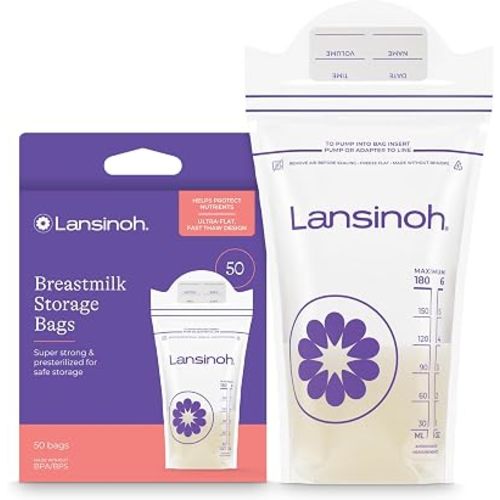Lansinoh Breastmilk Storage Bags, 6 Ounce, 50 Count