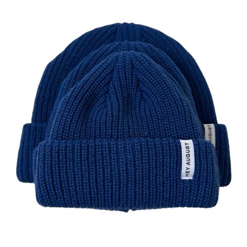 Thick knit Beanie in Cobalt