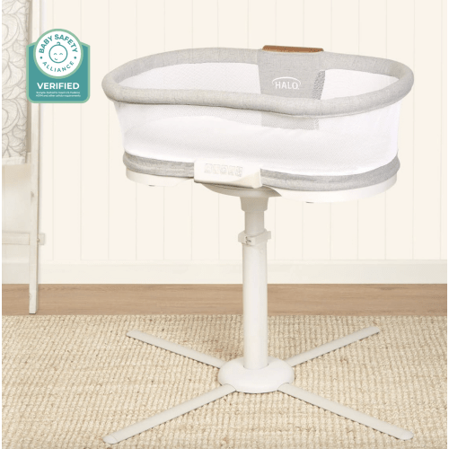 HALO - BassiNest Luxe Vibrating Bassinet, Bedside Sleeper - white