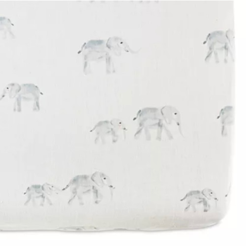 Pehr Unisex Follow Me Crib Sheet - Flame Elephant