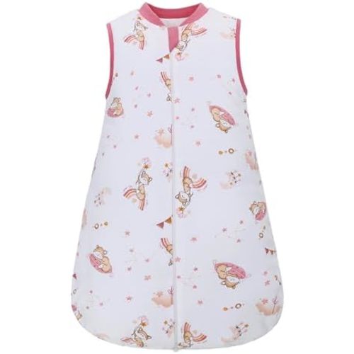 Miracle Baby Sleep Sack, 2.5 Tog 100% Cotton Baby Wearable Blanket with 2-Way Zipper, Sleeveless Sleeping Bag for Infants