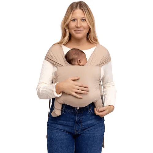 WildBird - Aerial Buckle Wrap - 0-6 Months - Large (L-4XL) Desrt Lark - Newborn Baby Carrier - Front Carry - Soft Fabric, Straps, Head Support, Padded Waist Belt - Baby Essentials - New Mom Gifts