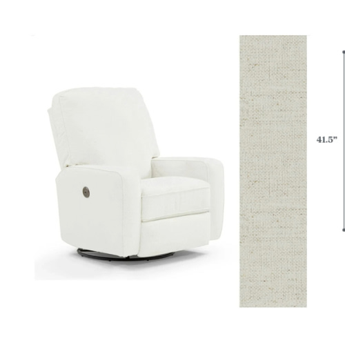 Storytime by Best Chairs Bilana Power Swivel Glider Recliner - Snow (21557)