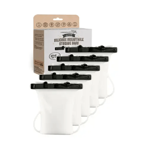 Reusable Silicone Breastmilk Storage Bags - Pearl