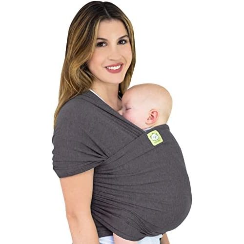 KeaBabies Baby Wrap Carrier - All in 1 Original Breathable Baby Sling, Lightweight,Hands Free Baby Carrier Sling, Baby Carrier Wrap, Baby Carriers for Newborn, Infant, Baby Wraps Carrier (Mystic Gray)