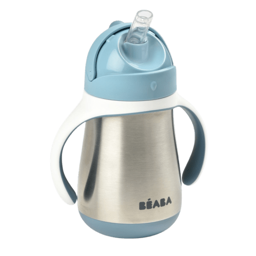Beaba Stainless Steel Straw Cup 250ml - Windy Blue