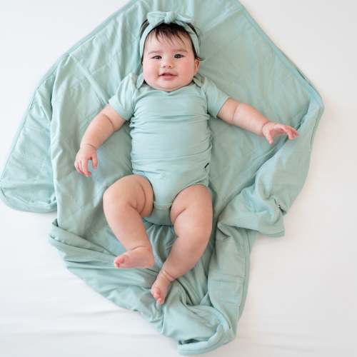 Bamboo Baby Blanket in Sage Green | 1.0 TOG | Kyte Baby