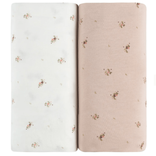 Ivory/Pink Floral Bassinet Sheet Set – Ely's & Co.