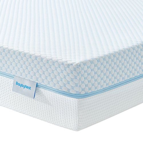 BaybyNest 6" Dual Sided Crib & Toddler Mattress - Cooling Gel Memory Foam,Lux Cooling Touch Cover for Infant All-Night Comfort - CertiPUR-US Certified