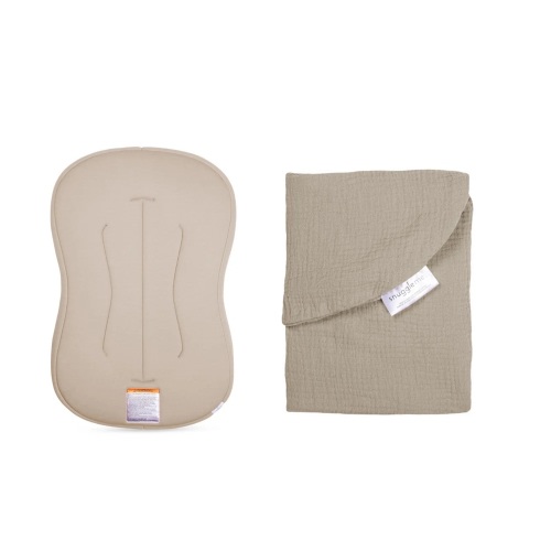 Snuggle Me Organic Lounger Curve & Muslin Cover - Birch