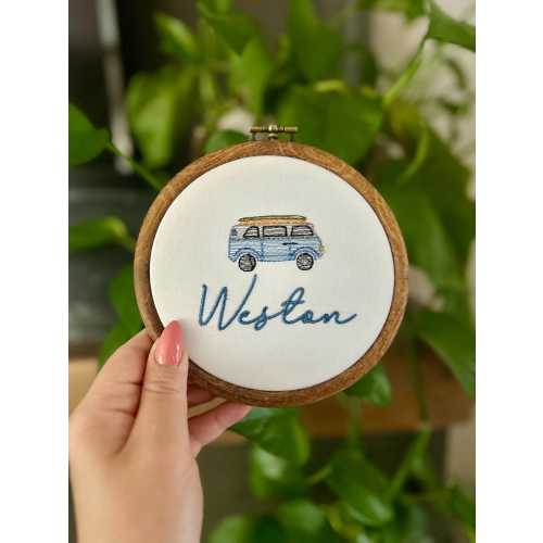 Surf Nursery Decor, Ocean Nursery Decor, Ocean Theme Baby Gift, Coastal Room Decor, Baby Name Sign, Embroidered Baby Name Sign, Nursery Sign