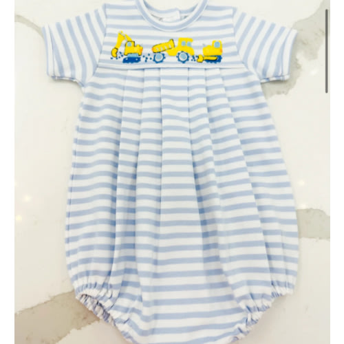 Construction Crew Striped Bubble | Posh Tots Children's Boutique