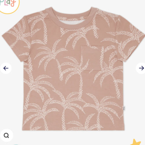Sandy Palms Relaxed Pocket Tee | Little Sleepies