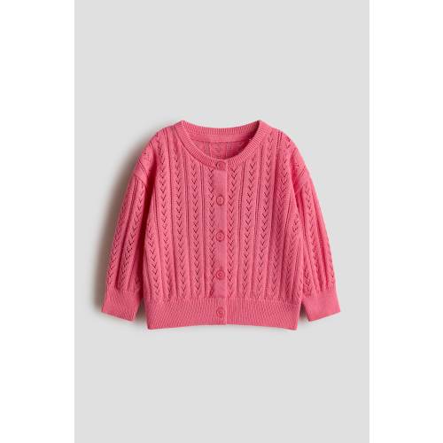 PATTERN-KNIT COTTON CARDIGAN