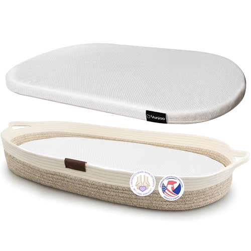 Baby Changing Basket, Portable Diaper Changing Pad, Moses Basket for Newborns, Changing Table Topper for Baby Nursery, Waterproof Travel Pad Cover