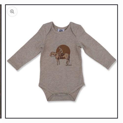 Cowboy Rides Away Long Sleeve Onesie – Cowkid Clothing Company