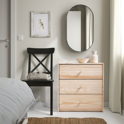 RAST 3-drawer dresser - pine 24 3/8x26 3/4 "