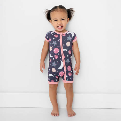Pink To The Moon & Back Shorty Zippy - Little Sleepies