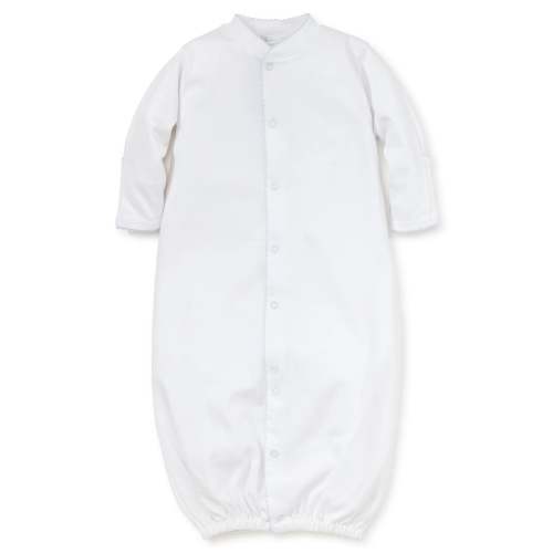 Kissy Basic Converter Gown White-Light Blue – The Gingham Goose Boutique