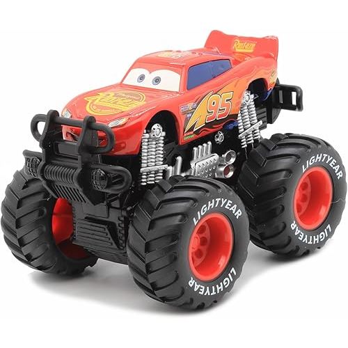 Movie Car 3 Toys, Tow Mater Toy, Lightning McQueen Toys, Jackson Storm, 1:55 Die-cast Toy Car Big Wheel Buggy (Lightning McQueen)