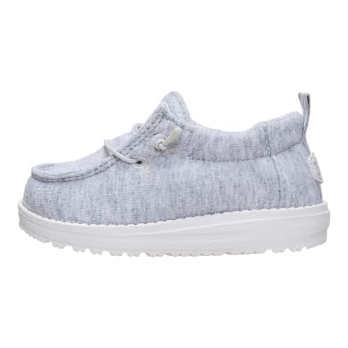 HEYDUDE Infant LILDUDE Slip On Stretch Jersey Shoe | Elastic Scrunch Back | Cushioned Ankle Collar, Silicone Heel Pull For Easy Grip, Flexible Outsole, Soft Lining, Indoor And Outdoor Foot Protection