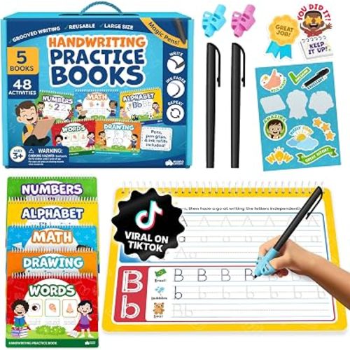 Magic Grooved Writing Practice Books for Kids 3-7