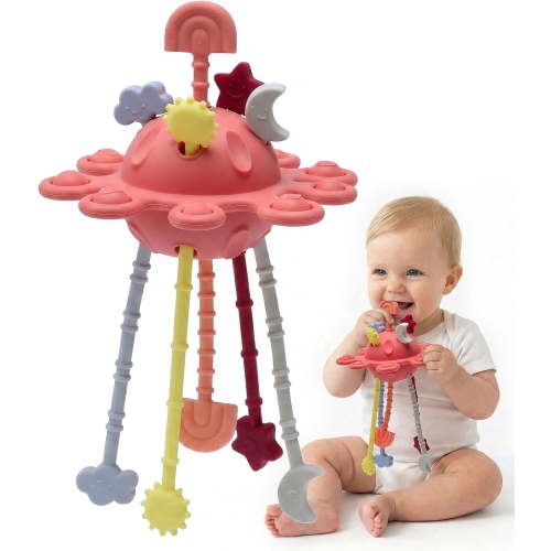 INvench Silicone Teething Toys, Sensory Remote Teethers, Chew Toys for Baby 3-12 Months