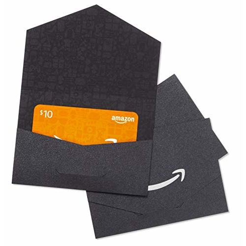Amazon.com $10 Gift Cards - Pack of 3 Black and Silver Mini Envelopes