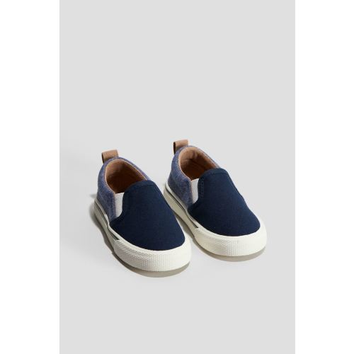 Cotton Canvas Slip-on Shoes, 4-5