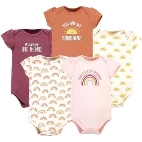Hudson Baby Unisex Baby Cotton Bodysuits (5 Piece)