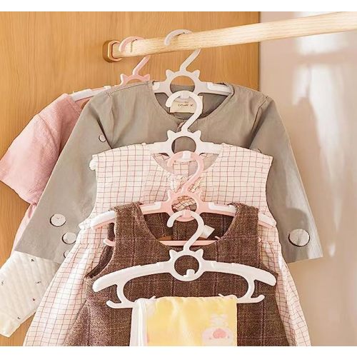 Baby Nursery Closet Hangers, Ultra Thin Non-Slip and Extendable Laundry Infant Pant Hanger for Newborn Clothes 30pcs11“-14‘’ Adjustable Children Coat Hanger for Girl Boy Toddler Kids Child
