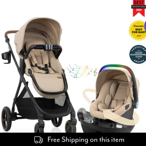 Shyft Intuiti+ Travel System featuring Revolve180 LiteMax™ NXT Rotating Infant Car Seat with SensorySoothe