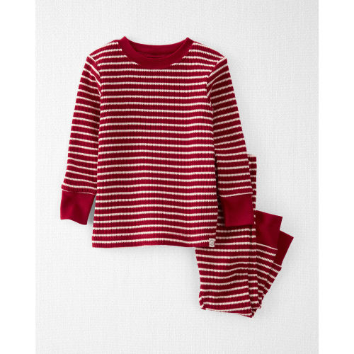 Baby Striped Waffle Knit Pajamas Made with Organic Cotton - Little Planet | Carter's