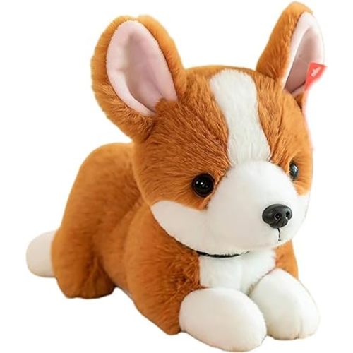 10 inch Realistic Dog Plush Toy, Soft Realistic Dog Stuffed Animal, Baby's Day （Corgi）