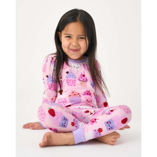Cupcake Kisses Two-Piece Pajama Set | Little Sleepies
