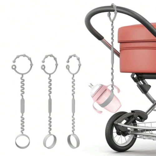 Silicone Anti-Drop Rope For Baby Bottles, Water Bottles And Toys. It Is Suitable For Strollers, High Chairs And Car Seats. It Does Not Contain Bpa.