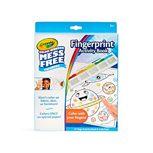 Crayola Color Wonder Mess Free Fingerprint Ink Painting Activity Set, Toddler Finger Painting Alternative, Stocking Stuffers for Kids, Holiday Gifts