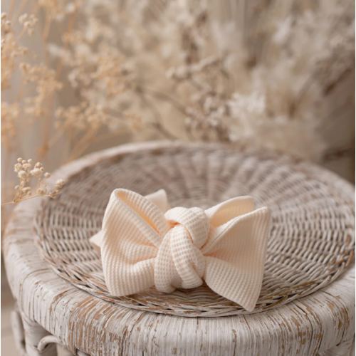 Baby Headwrap - You Are Mine Topknot - Vanilla White – Before & Ever