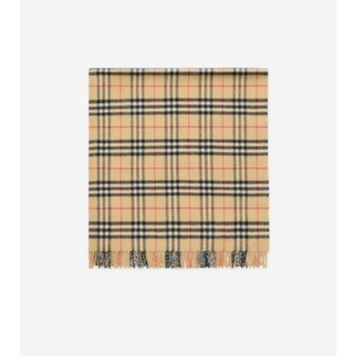 Check Wool Baby Blanket in Sand beige - Children | Burberry® Official