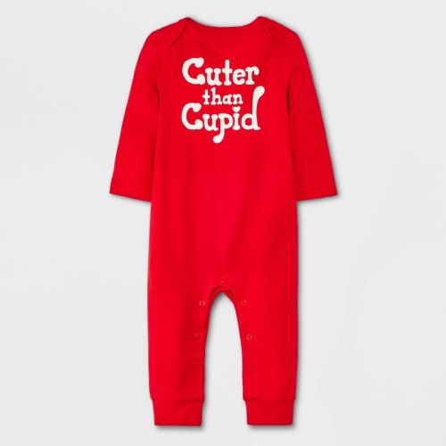 Baby 'Cuter Than Cupid' Romper - Cat & Jack™ Red, Size: 6-9M