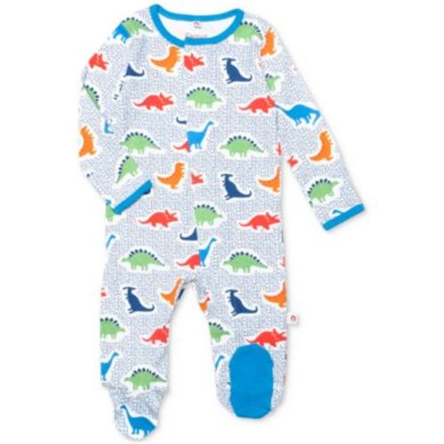 Baby Boys Magnetic Printed Cotton Footed Coverall