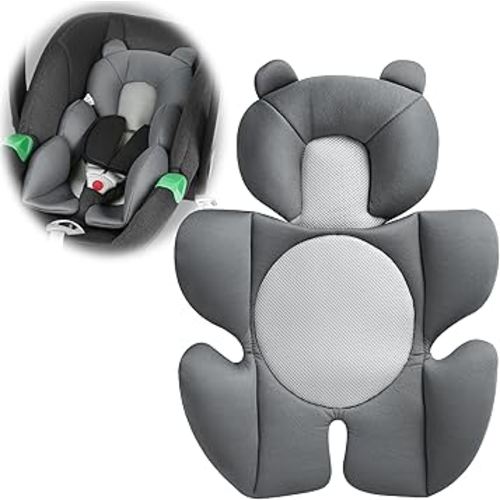 Baby Support Cushion - Breathable 3D Mesh Infant Insert for Strollers, Car Seats, High Chairs, and More - Perfect for Newborns (Grey)