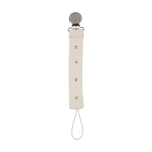 Bitsy floral pacifier clip-cream/pink