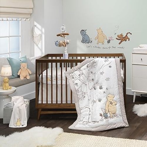 Lambs & Ivy Disney Baby Storytime Pooh 3-Piece Nursery Crib Bedding Set
