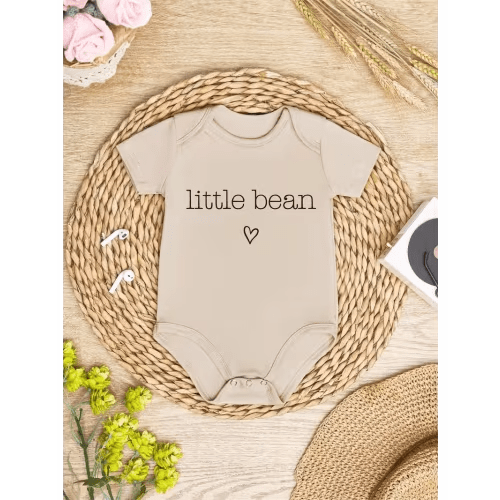 soft breathable cotton baby romper heart print - Temu