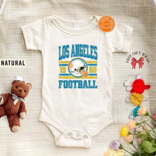 Los Angeles Football Baby Bodysuit, Charger Toddler Shirt, Kids Game Day T-Shirt
