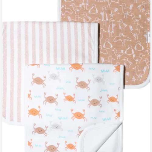 Tide Burp Cloth Set | Copper Pearl