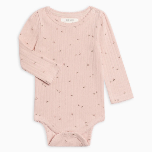 Thea Brushed Back Pointelle Long Sleeve Bodysuit