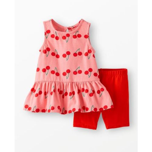 Baby Sleeveless Tiered Dress & Biker Shorts Set